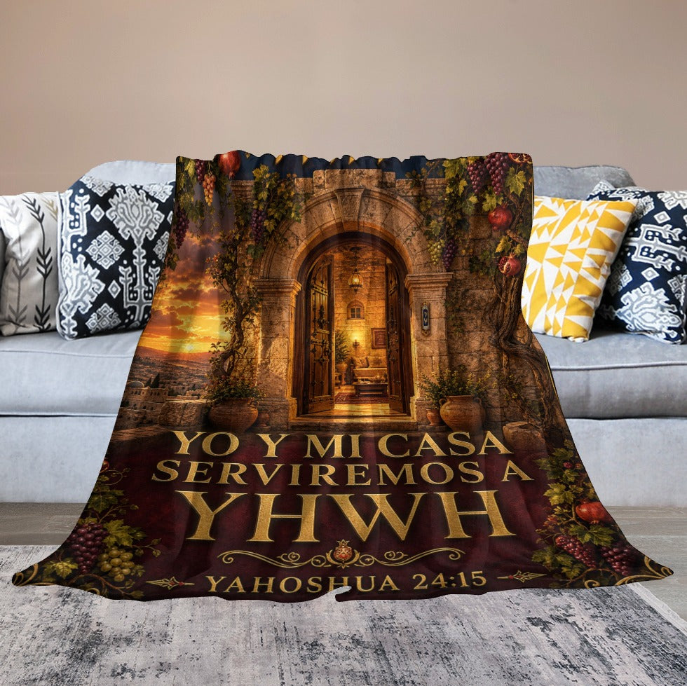Manta Yo y Mi Casa Serviremos a YHWH – Yahoshua 24:15 – 60×80